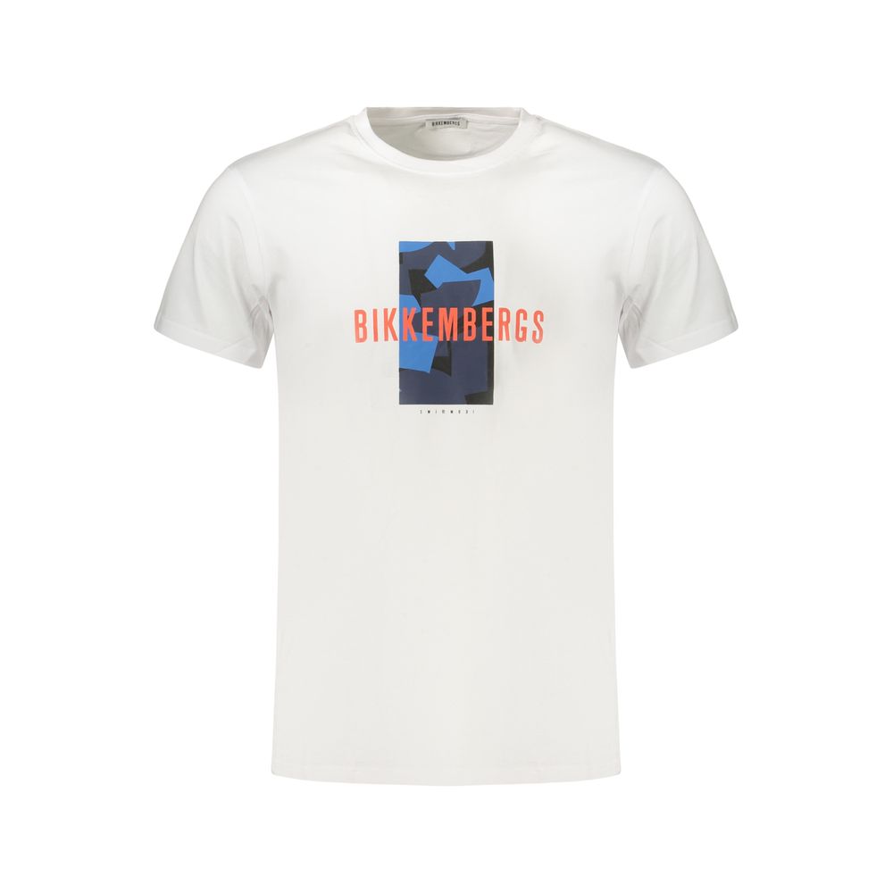 Bikkembergs White Cotton Men's T-Shirt | Regal Royce