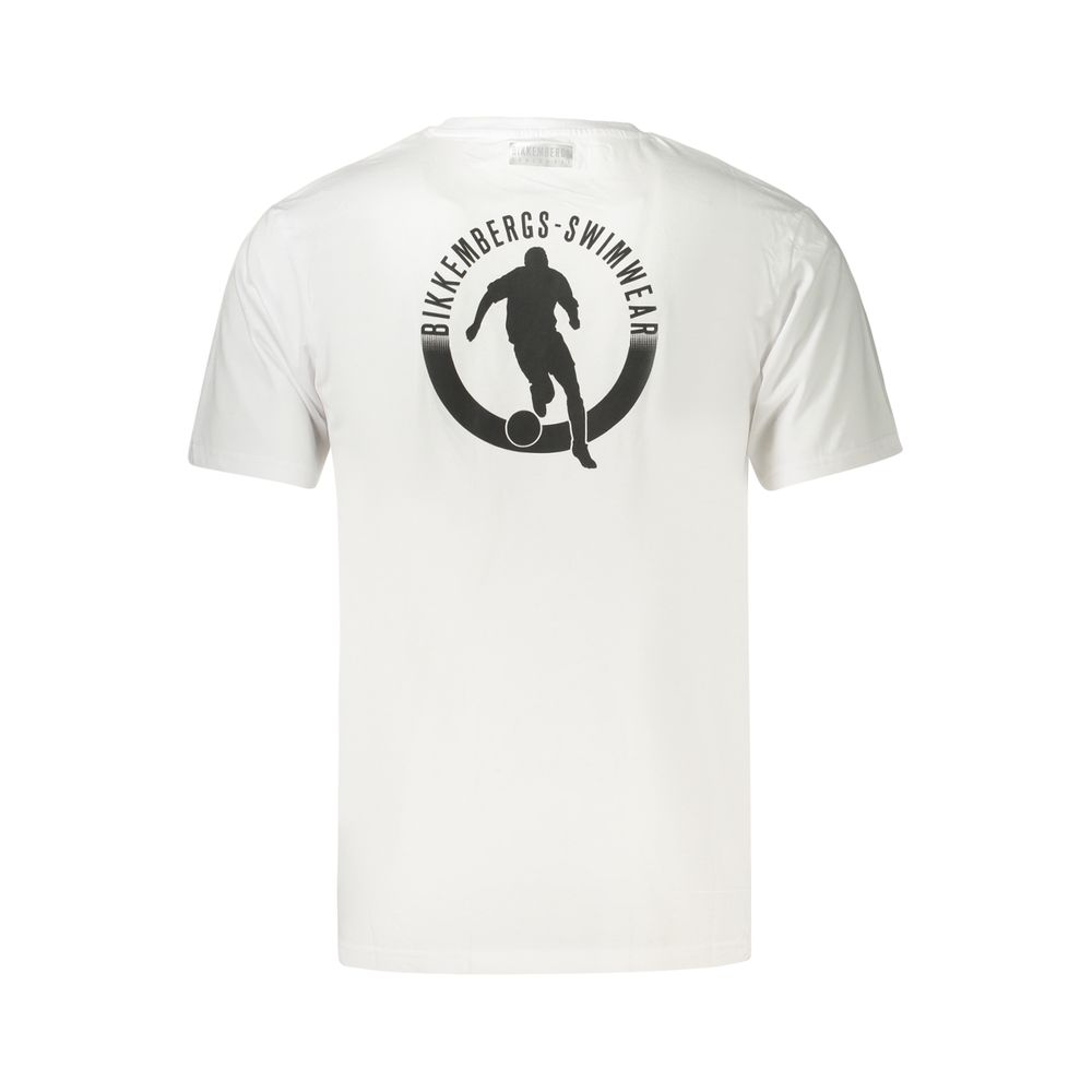 Bikkembergs White Cotton Men's T-Shirt | Regal Royce