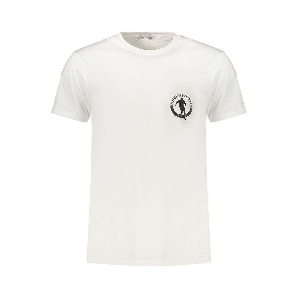 Bikkembergs White Cotton Men's T-Shirt | Regal Royce