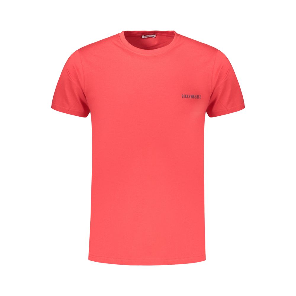 Bikkembergs Rosso Cotton Mens T-Shirt | Regal Royce