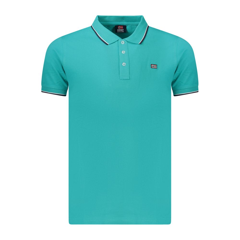 Norway 1963 Azzurro Cotton Mens Polo | Regal Royce