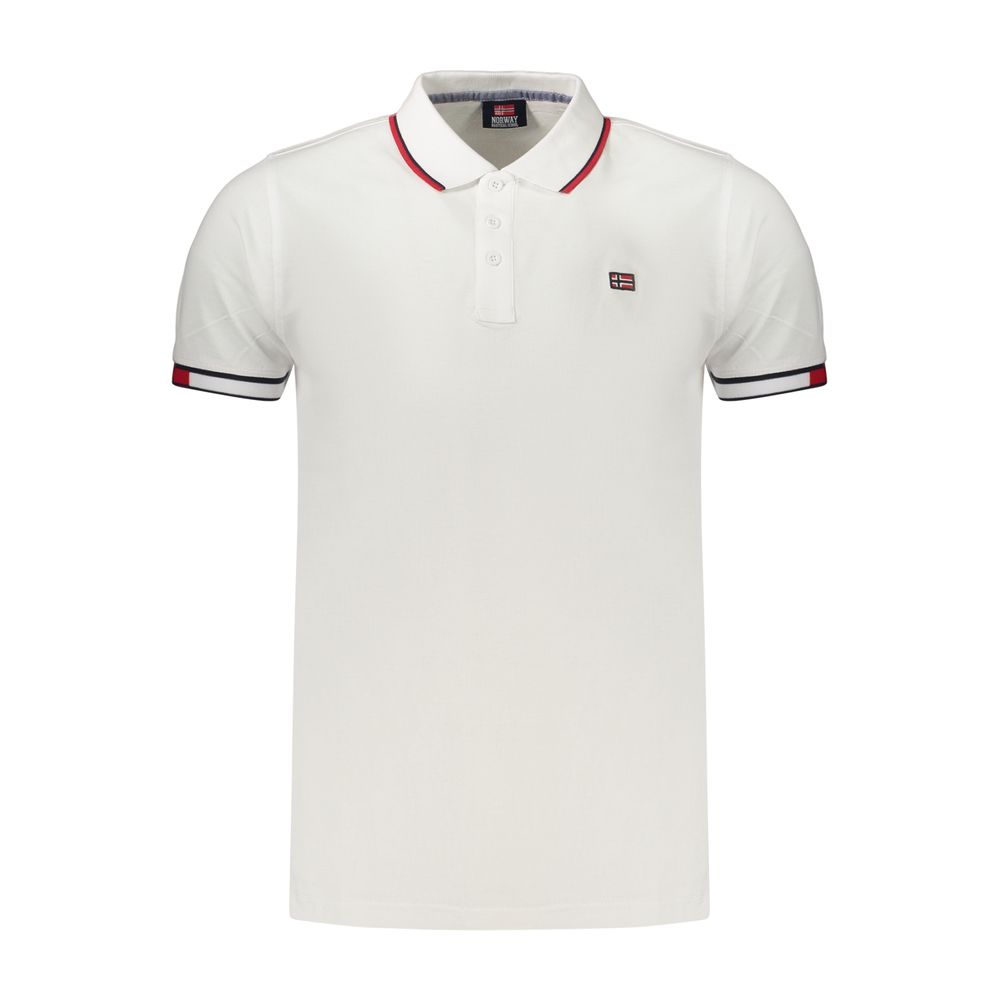 Norway 1963 White Cotton Men's Polo Shirt | Regal Royce