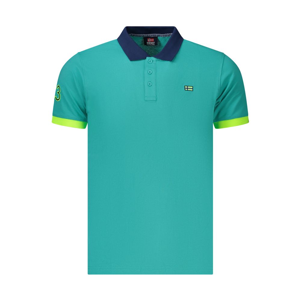 Norway 1963 Azzurro Cotton Men's Polo | Regal Royce