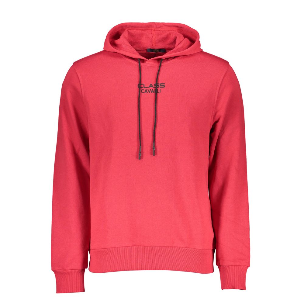 Cavalli Class Rosso Cotton Mens Sweatshirt | Regal Royce