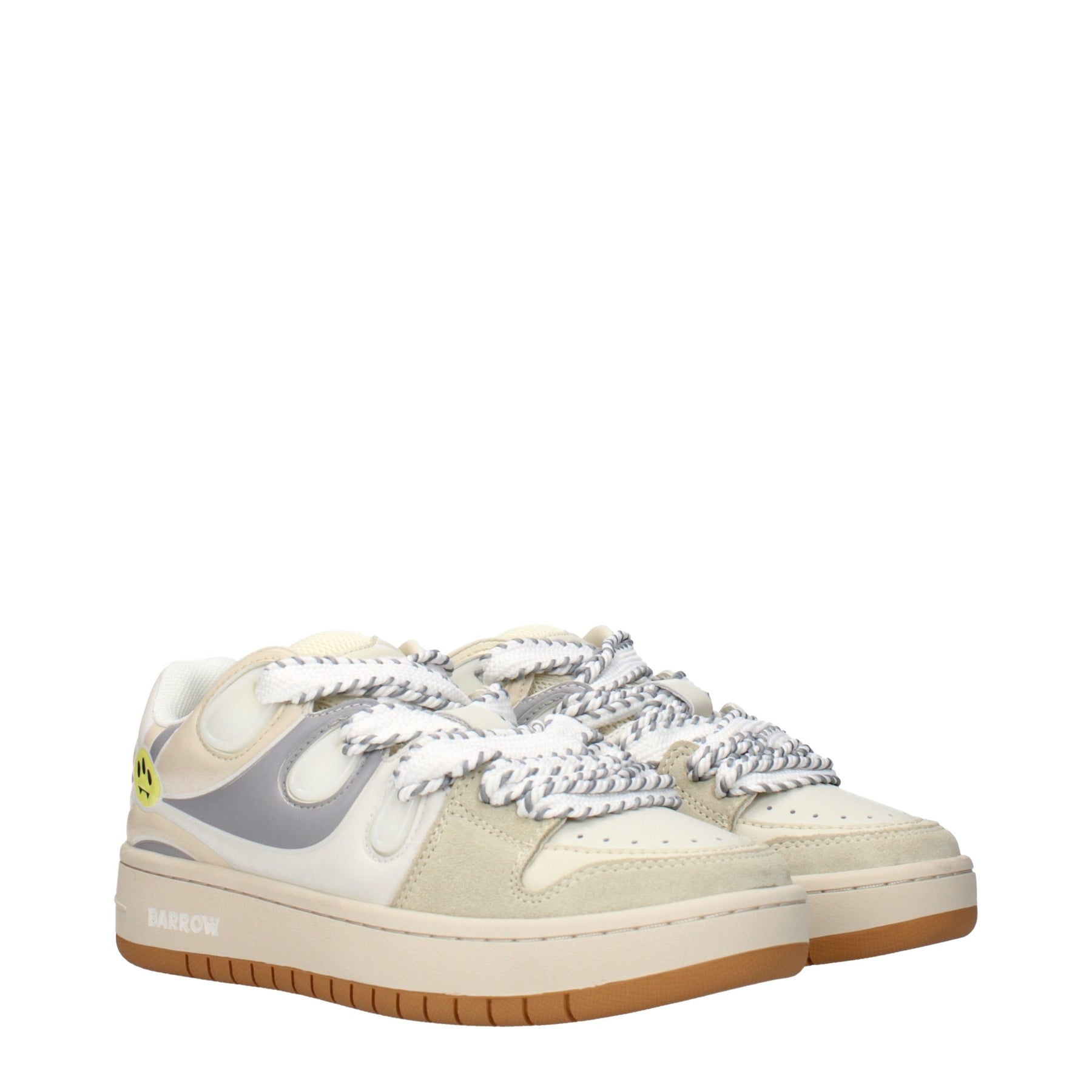 Barrow Beige Leather Low Top Sneakers | Regal Royce