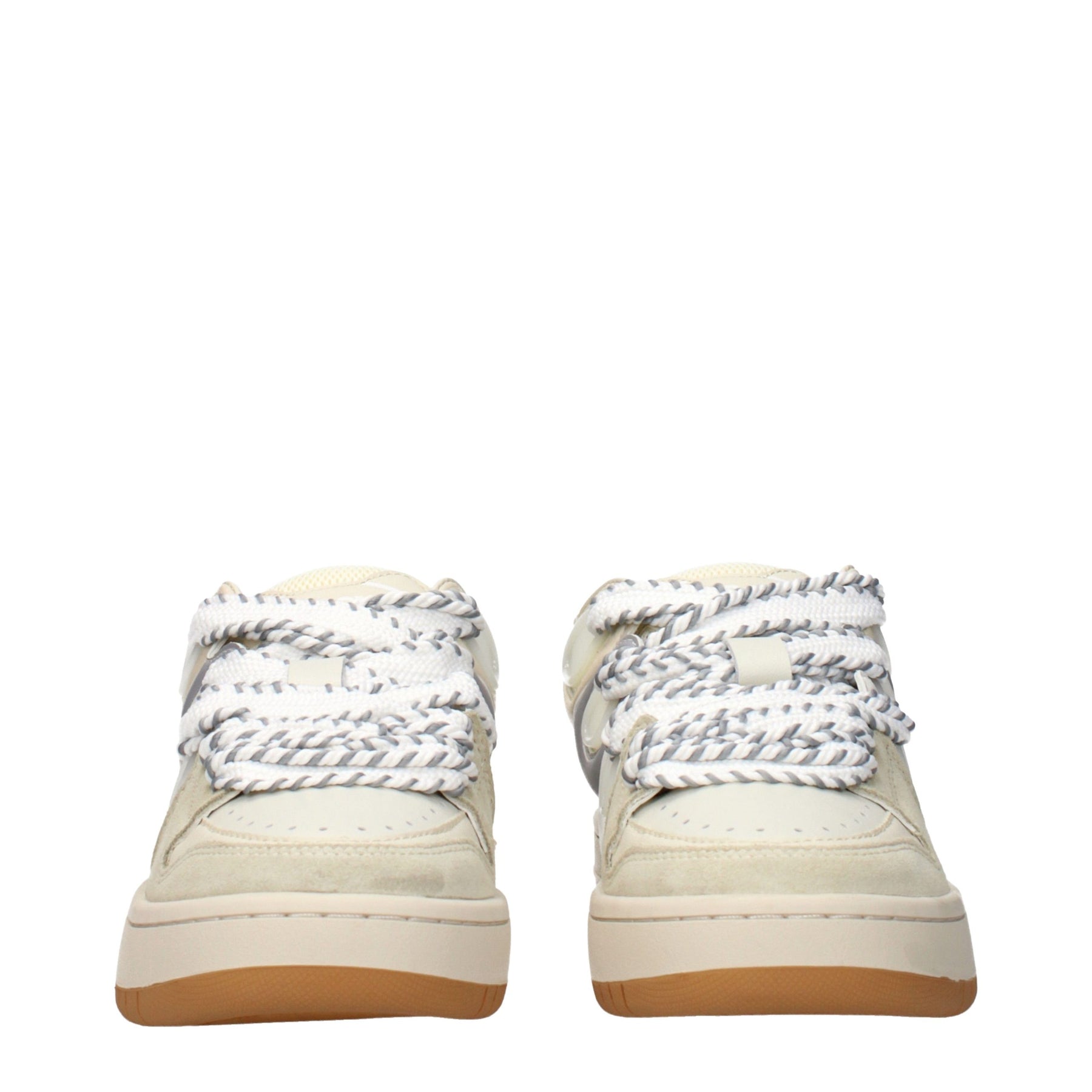 Barrow Beige Leather Low Top Sneakers | Regal Royce