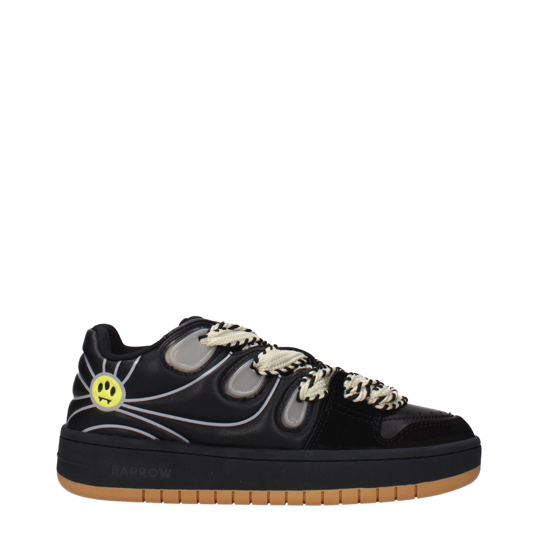 Barrow Black Leather Low Top Sneakers | Regal Royce