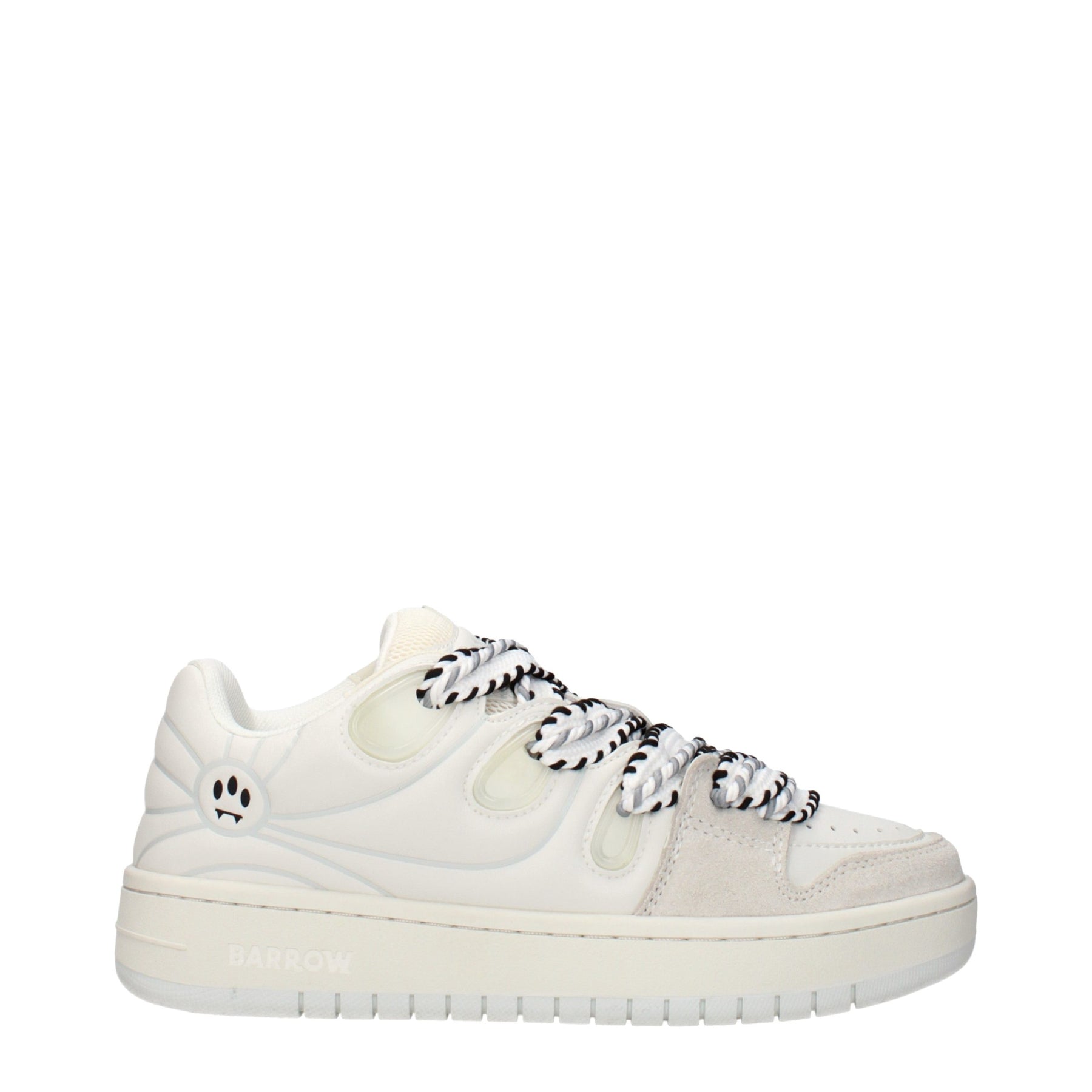 Barrow White Leather Low Top Sneakers | Regal Royce