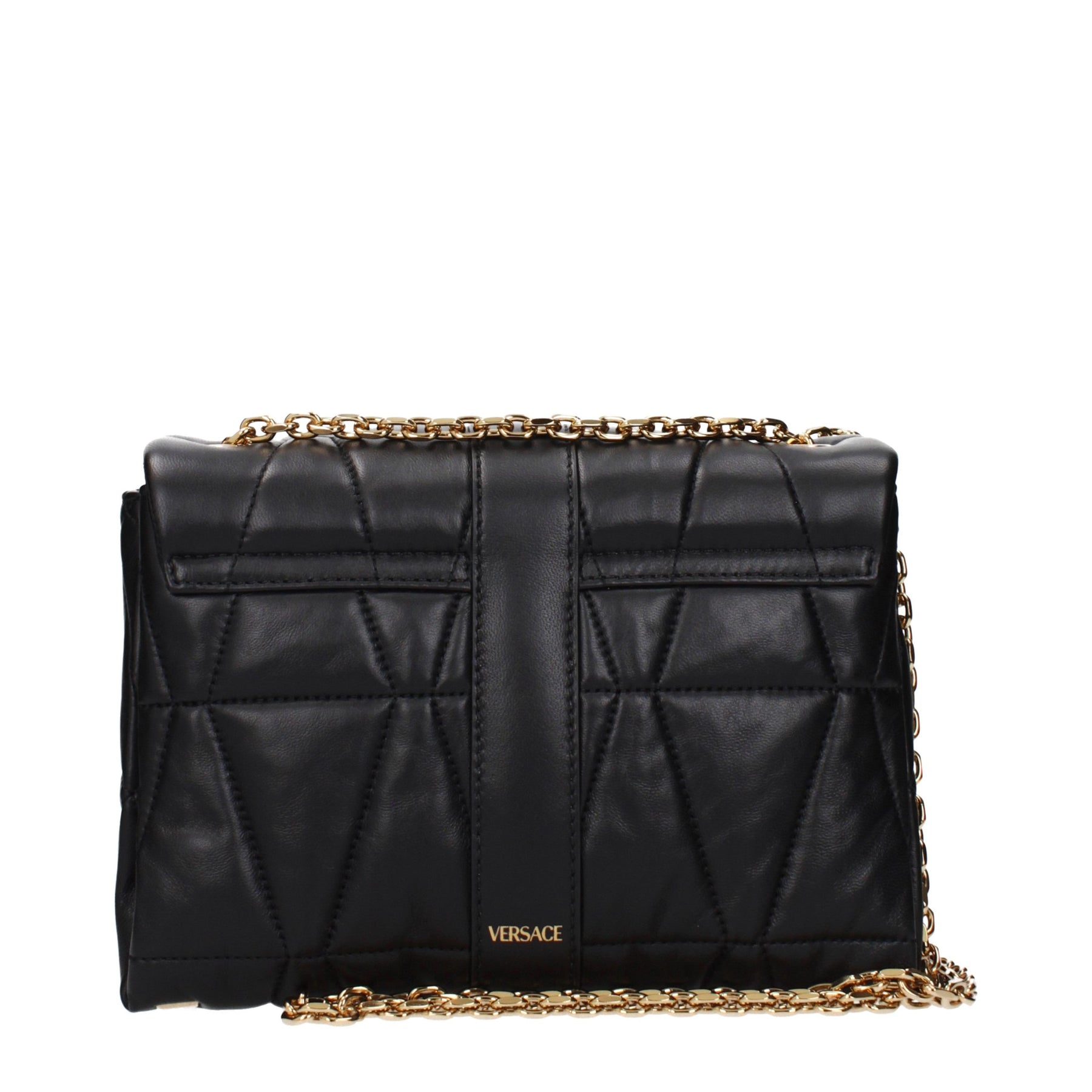 Versace Black Leather Shoulder Bag | Regal Royce