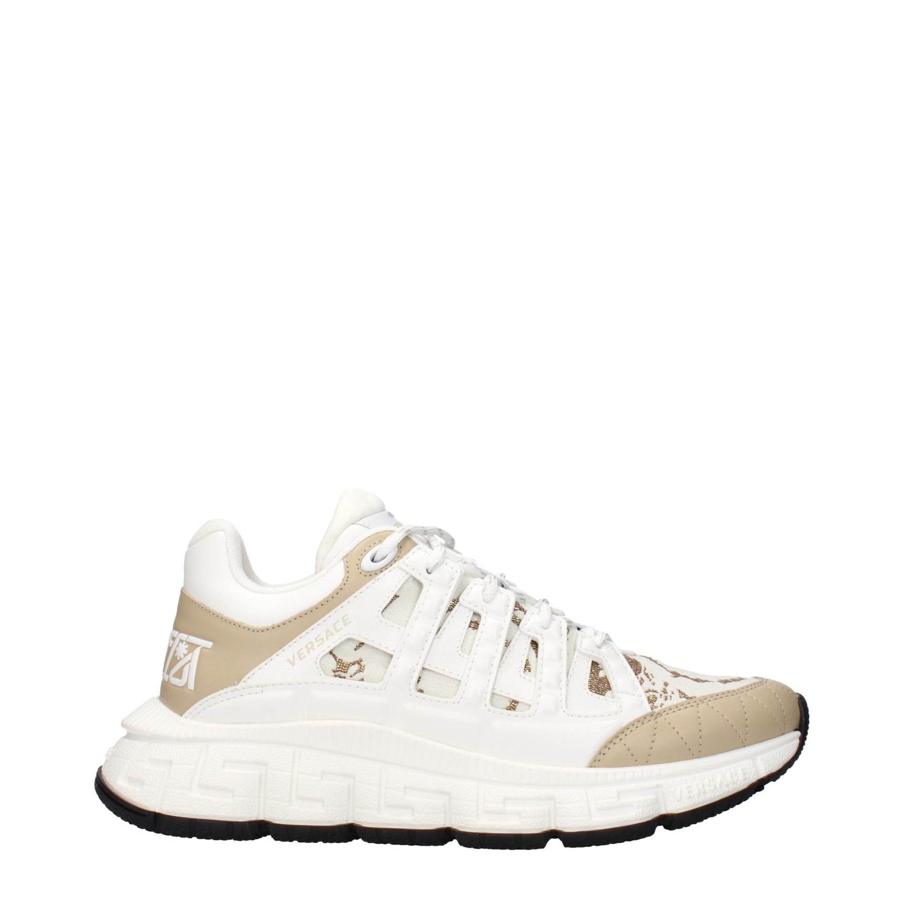 Versace White Fabric Athletic Sneakers | Regal Royce