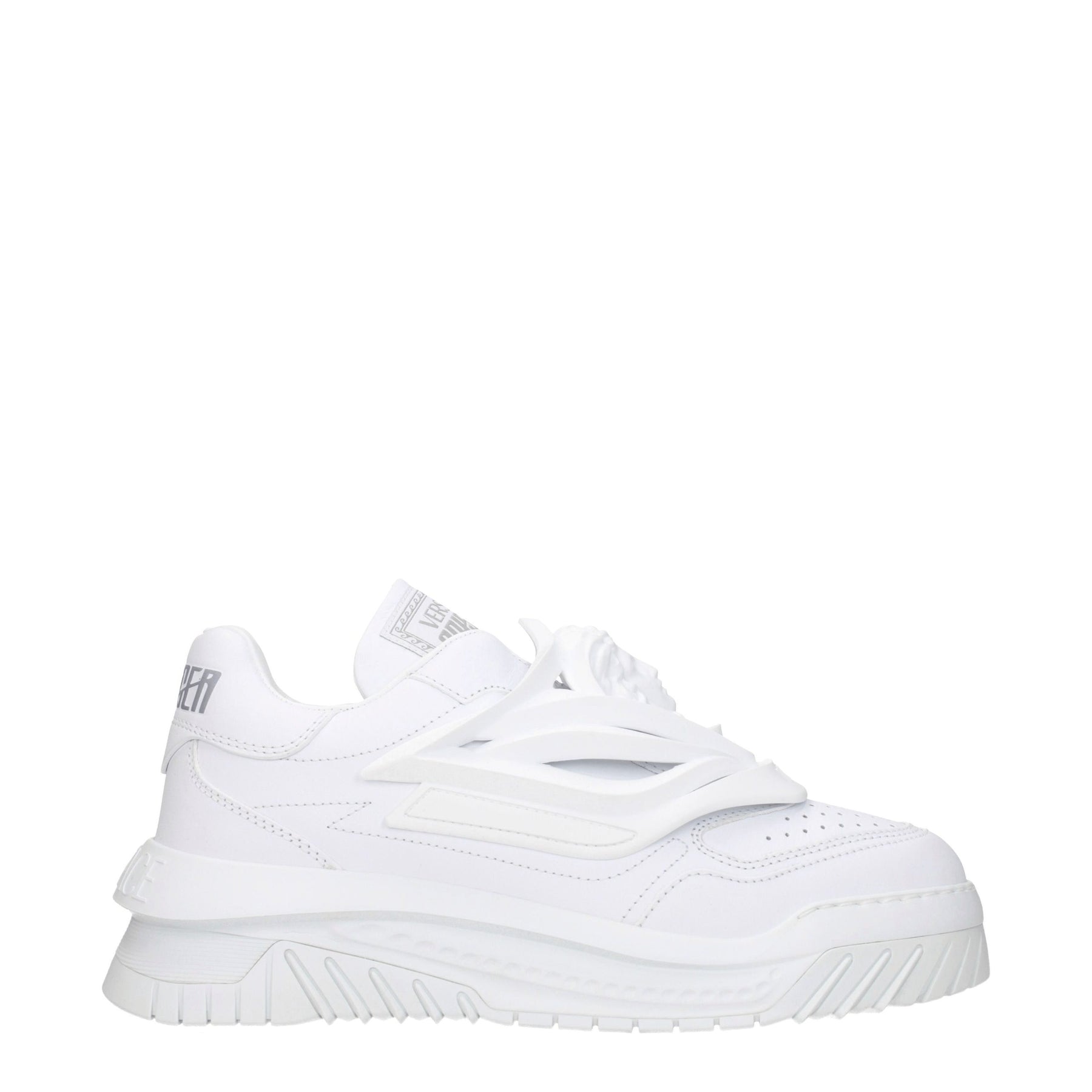Versace White Leather Sneakers | Regal Royce
