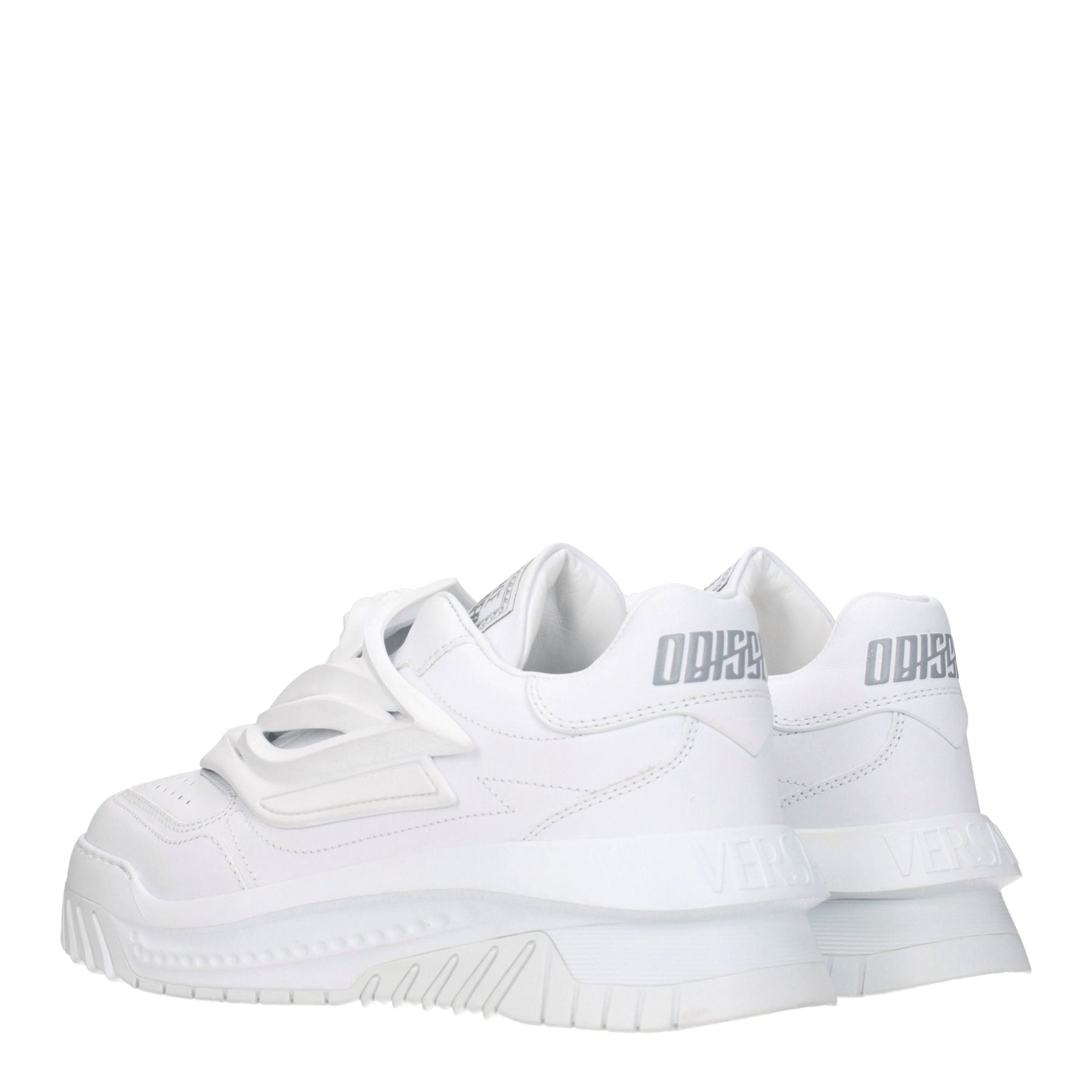 Versace White Leather Sneakers | Regal Royce
