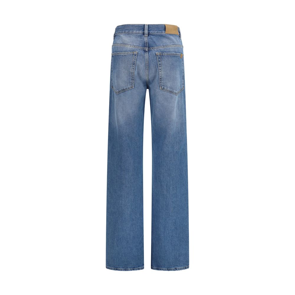 Calvin Klein Blue Cotton Straight-Leg Jeans | Regal Royce