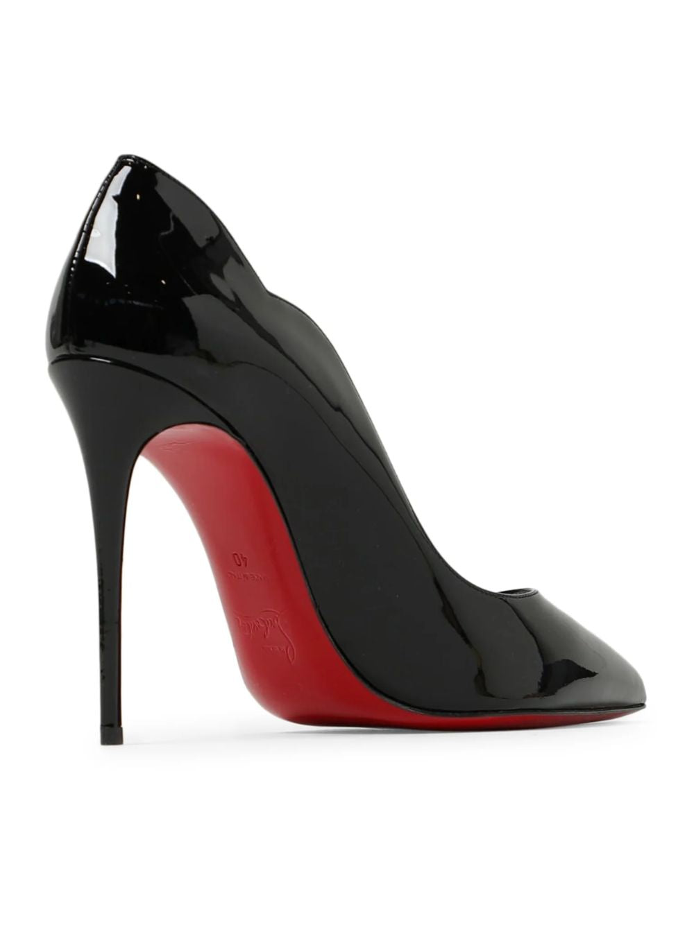 Christian Louboutin Black Patent Leather Hot Chick Pumps 100 | Regal Royce