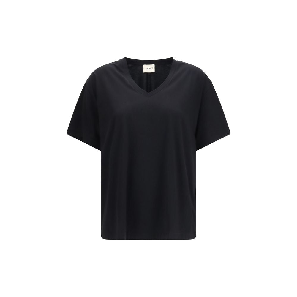Khaite Black Cotton T-Shirt | Regal Royce