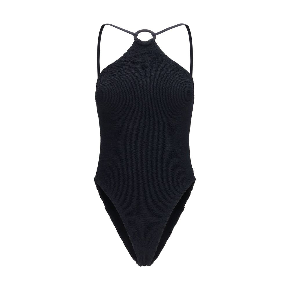 Hunza G Black Polyamide One-Piece Swimsuit | Regal Royce
