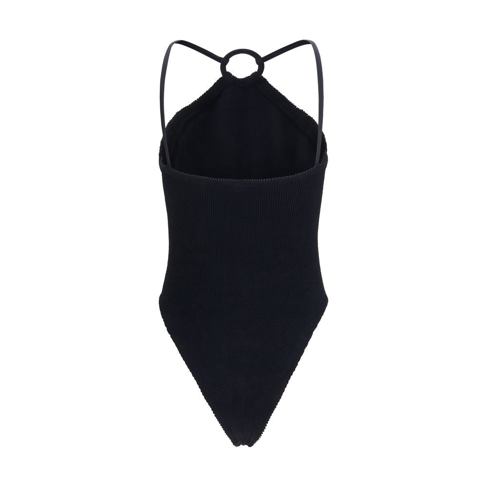 Hunza G Black Polyamide One-Piece Swimsuit | Regal Royce