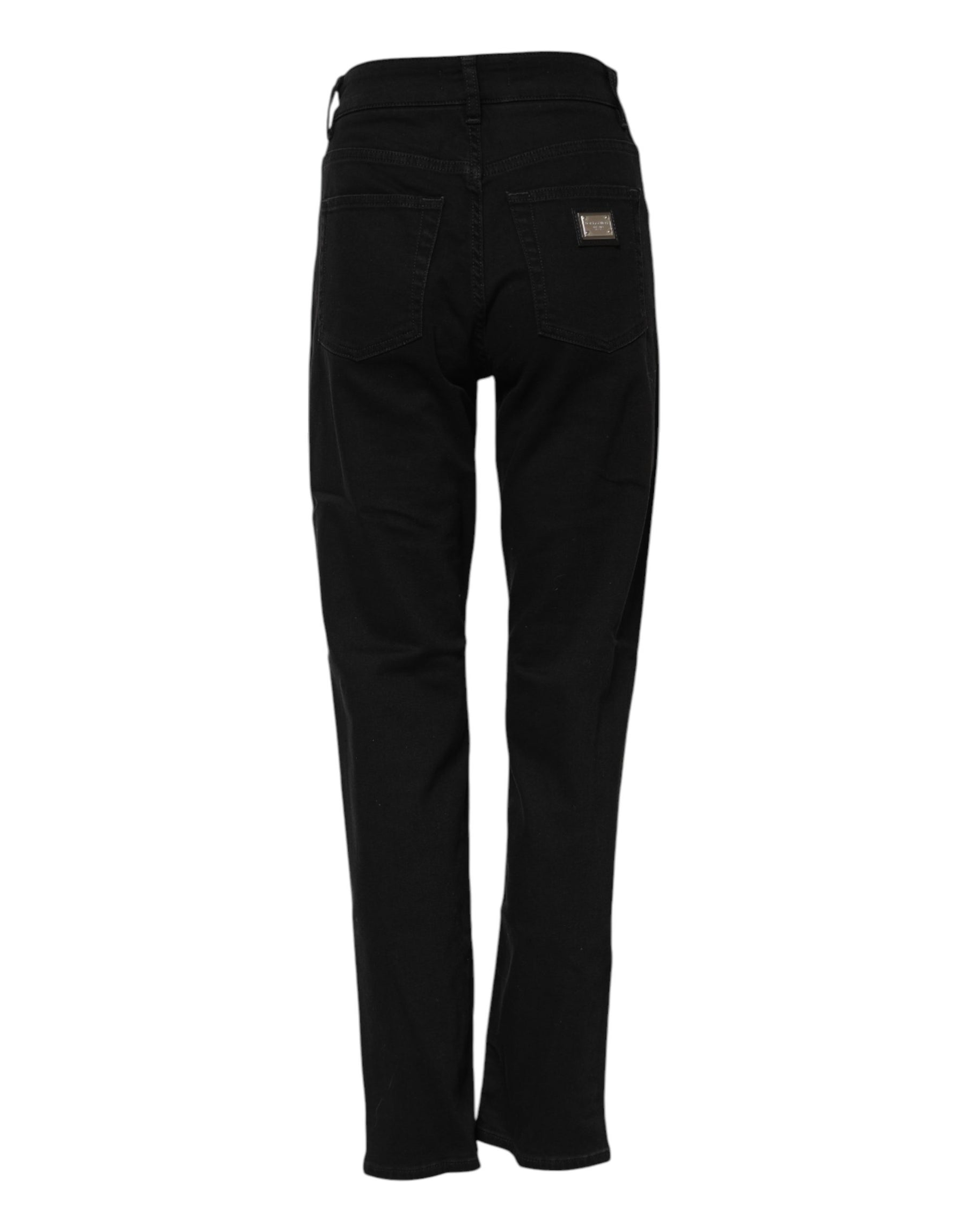 Dolce & Gabbana Black Boyfriend Cotton Stretch Denim Jeans | Regal Royce