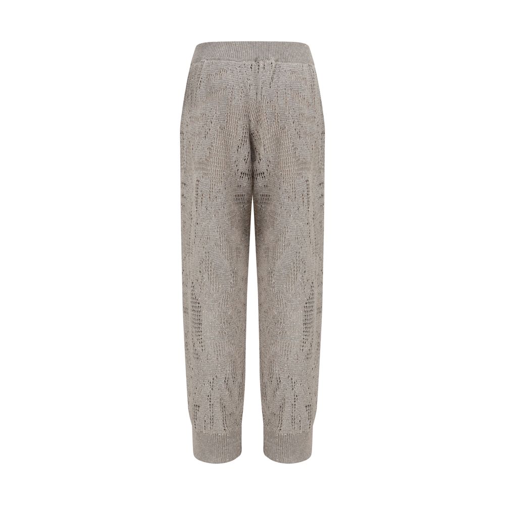 Brunello Cucinelli Beige Linen Casual Pants | Regal Royce