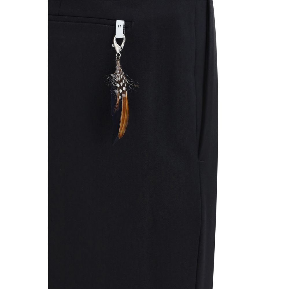 PT Pantaloni TORINO Black Elastane Dress Pants | Regal Royce