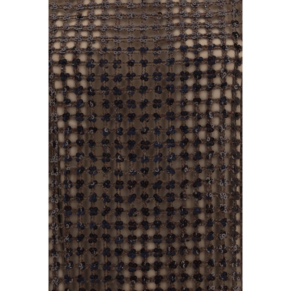 Brunello Cucinelli Brown Silk Cocktail Dress | Regal Royce