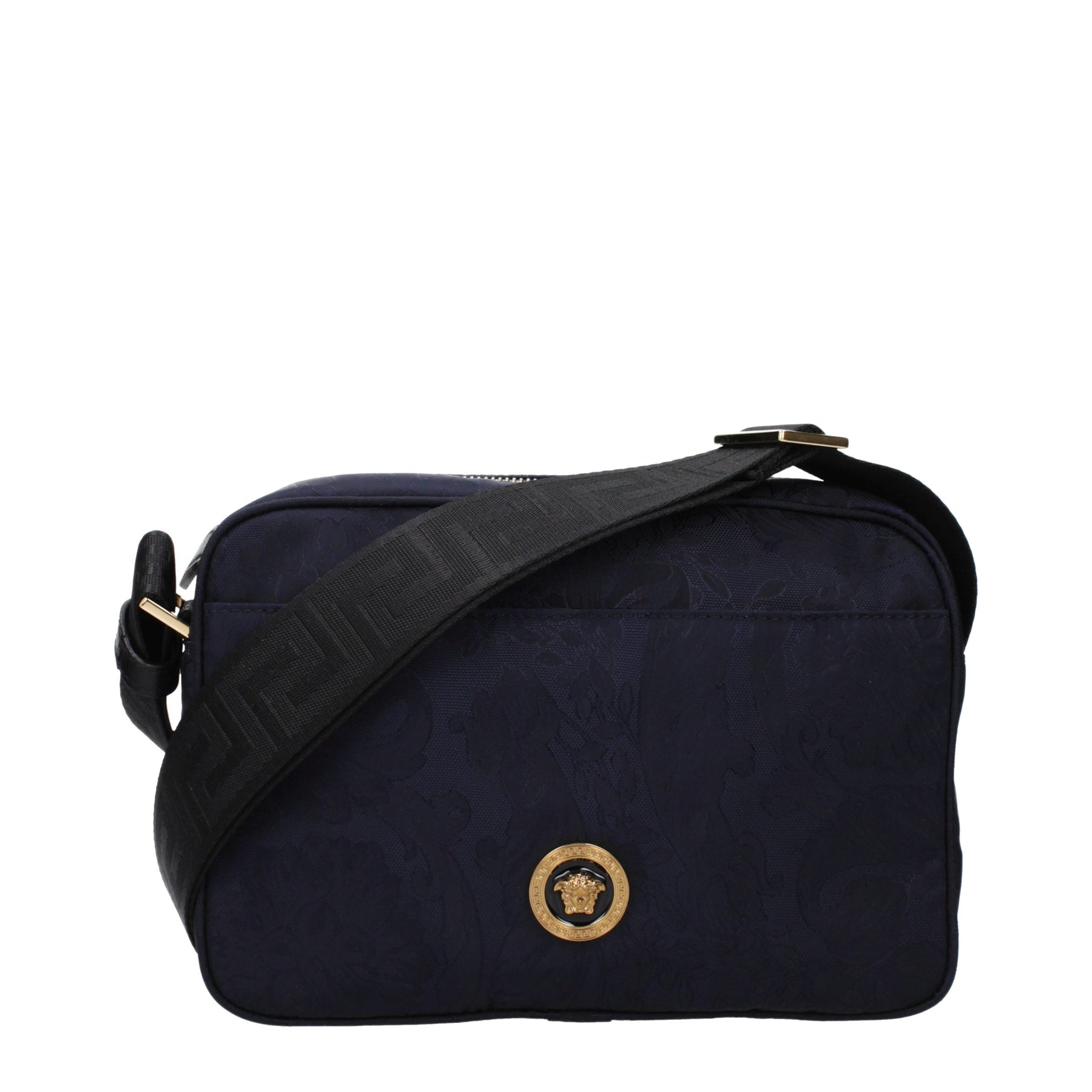 Versace Blue Fabric Crossbody Bag | Regal Royce