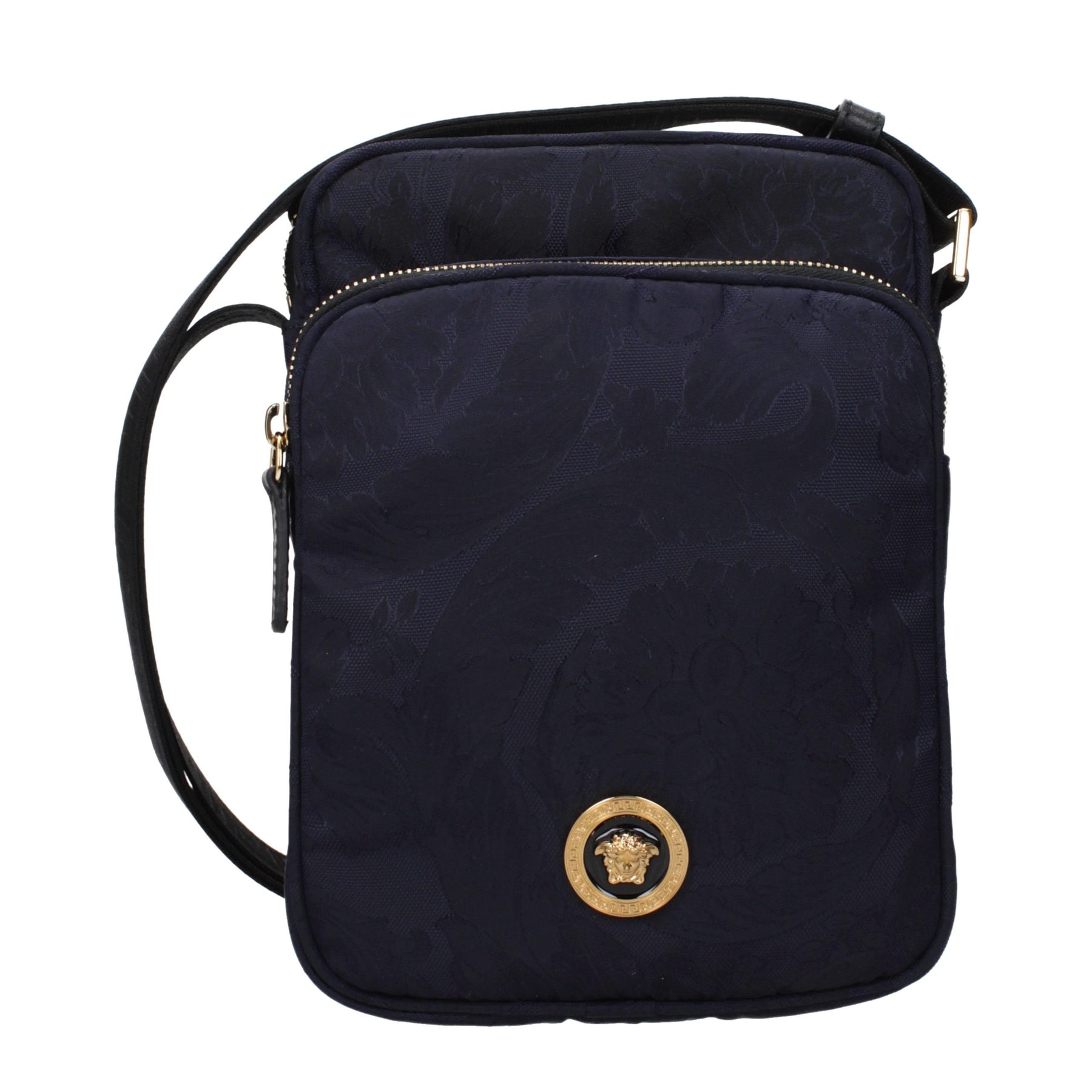 Versace Blue Fabric Crossbody Bag | Regal Royce