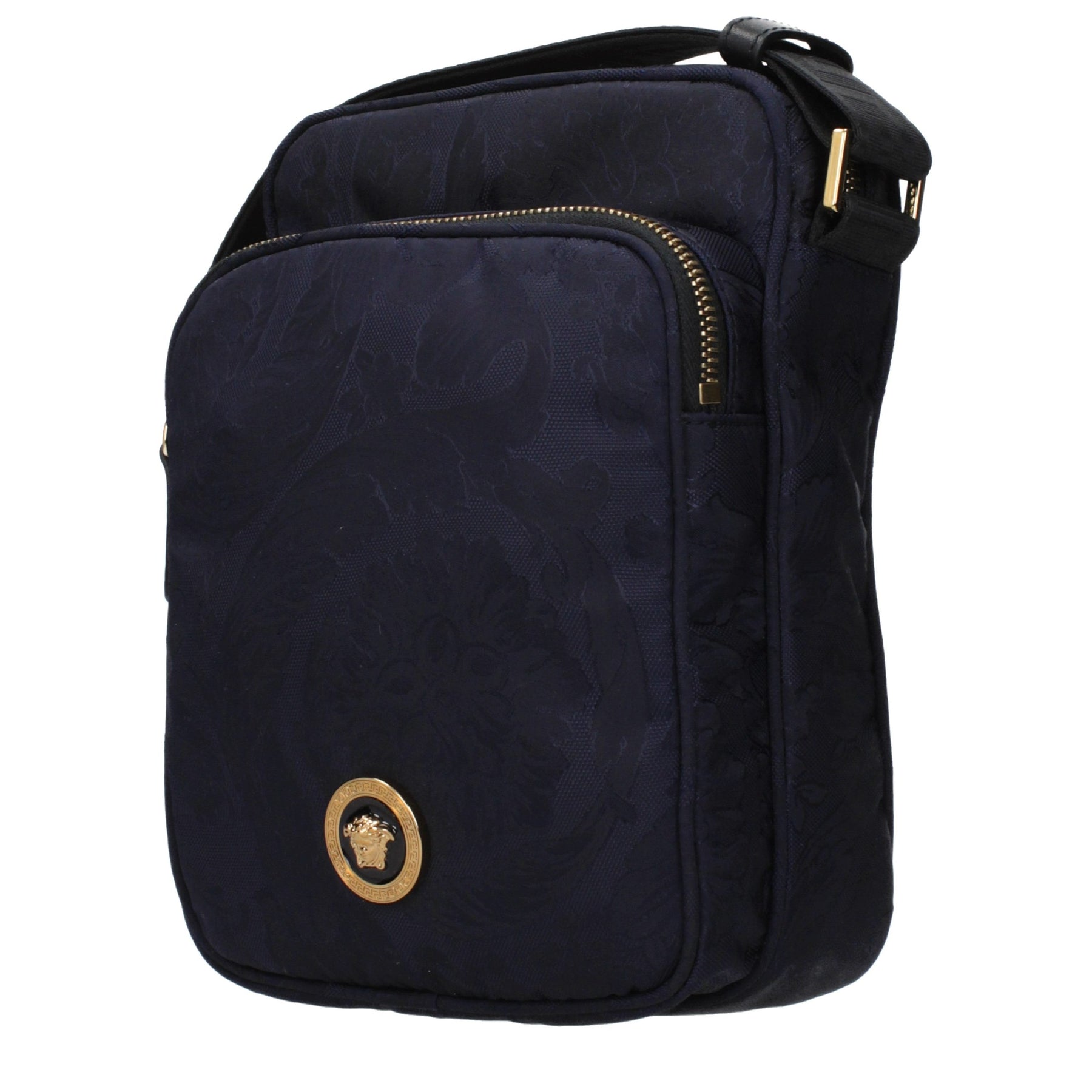 Versace Blue Fabric Crossbody Bag | Regal Royce