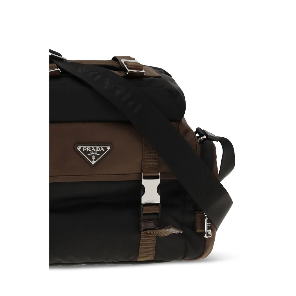 Prada Brown Recycled Polyamide Shoulder Bag | Regal Royce