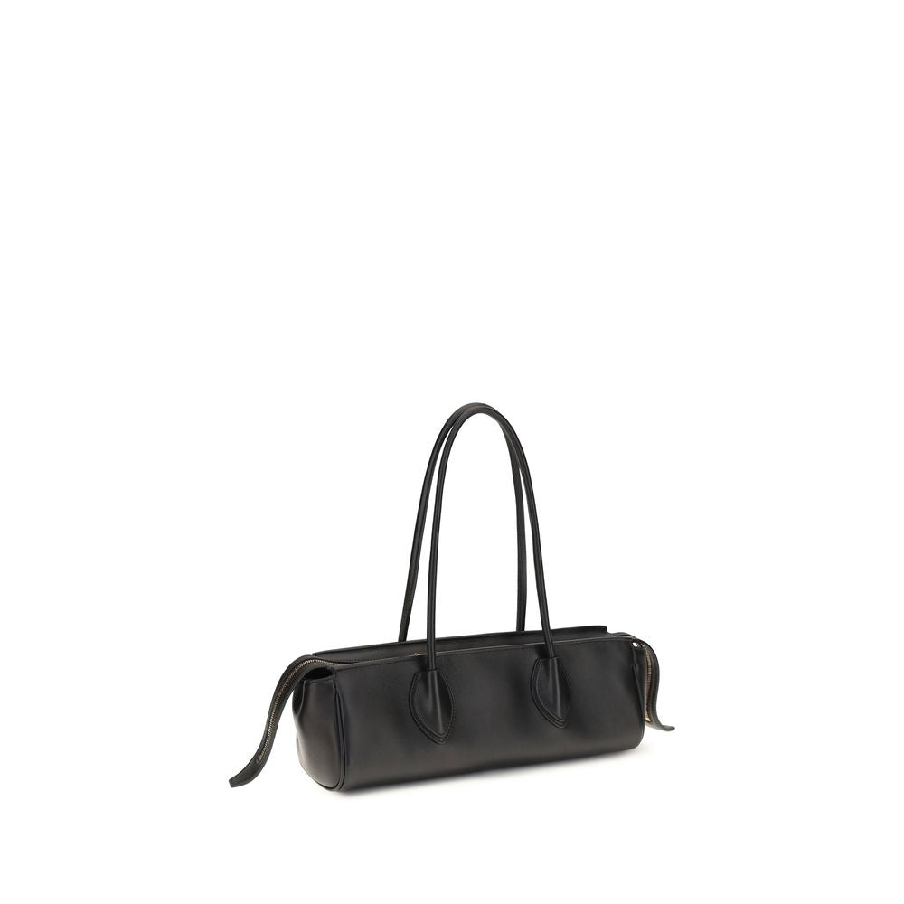 Khaite Black Lamb Ovis Aries Aries Shoulder Bag | Regal Royce