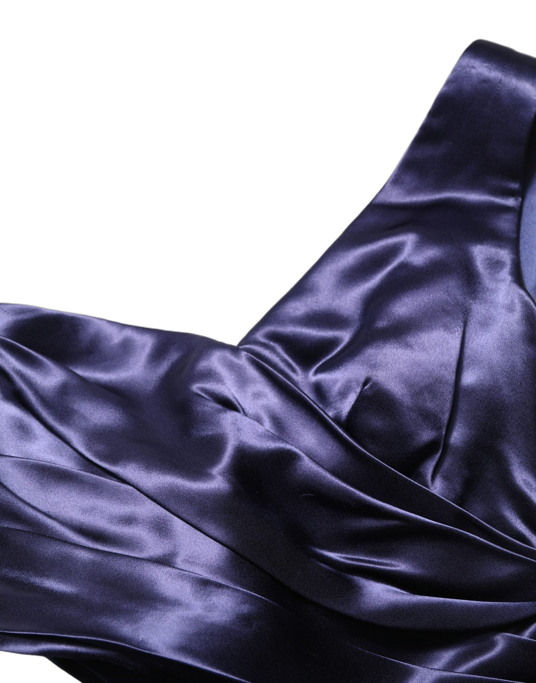 Dolce & Gabbana Navy Blue One Shoulder Evening Gown Dress | Regal Royce