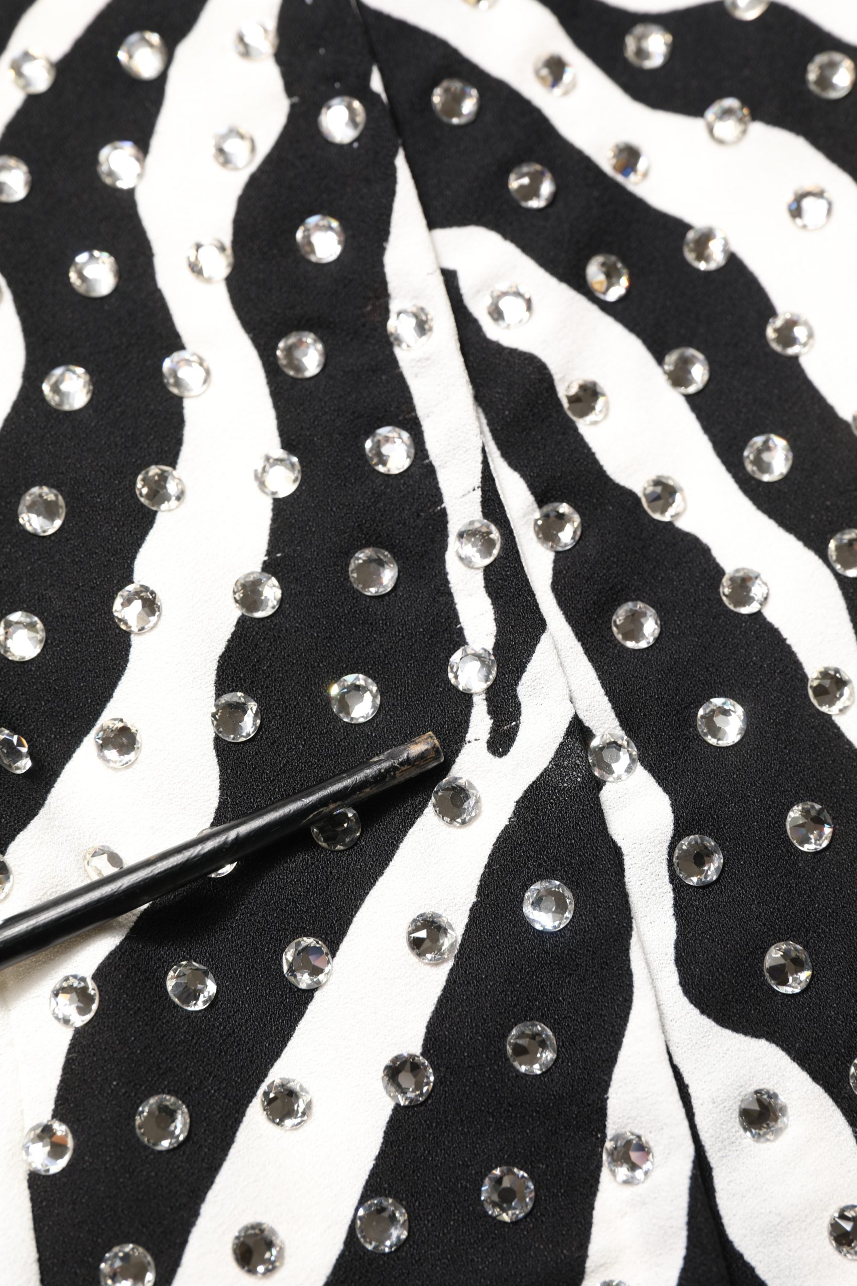 Dolce & Gabbana Black White Zebra Crystal Embellished Dress | Regal Royce