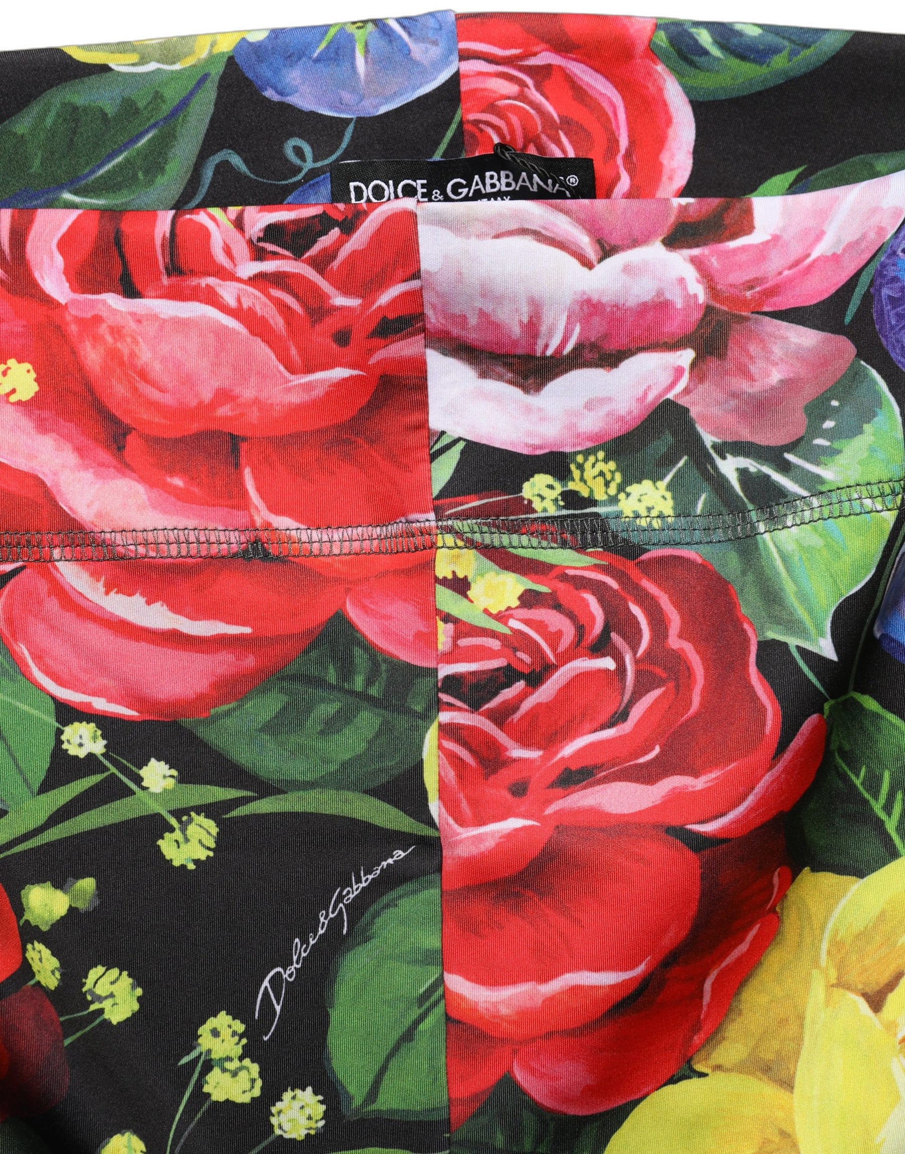 Dolce & Gabbana Multicolor Floral Stretch Jersey Leggings Pants | Regal Royce