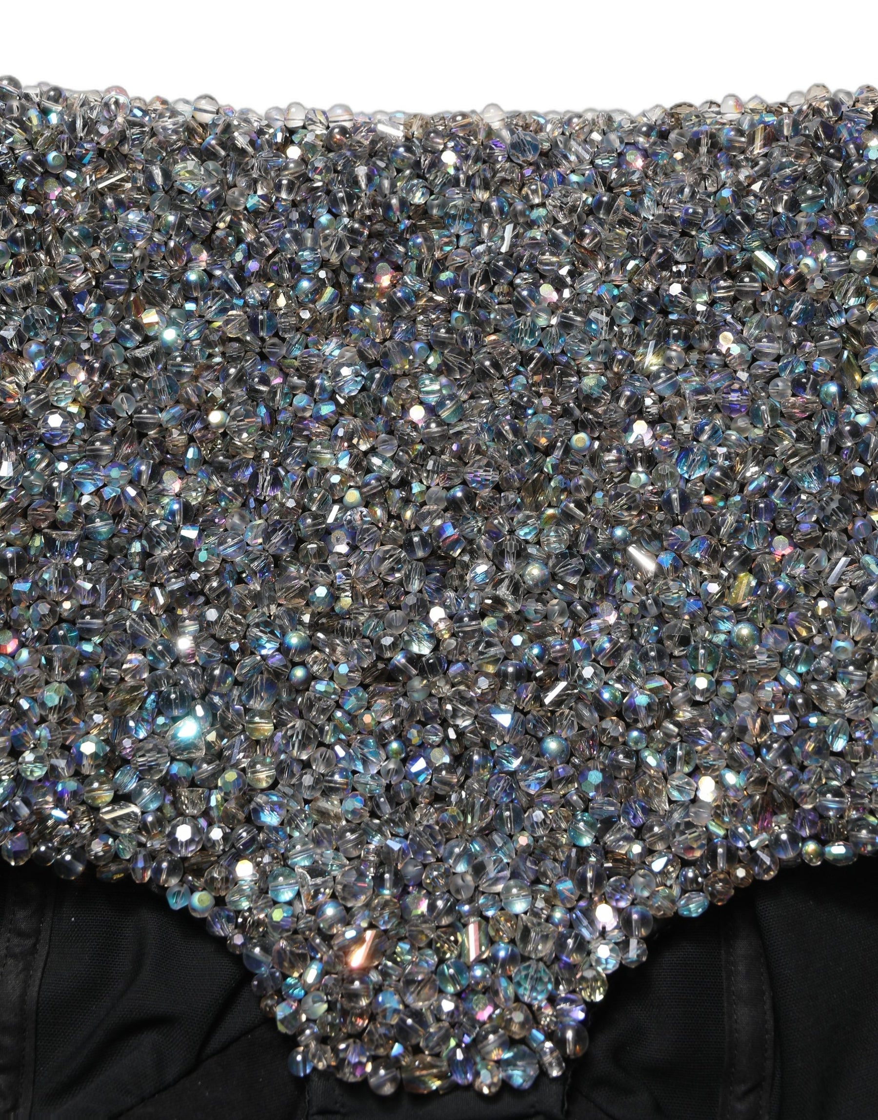 Dolce & Gabbana Black Rhinestone High Waist Hotpants Shorts | Regal Royce