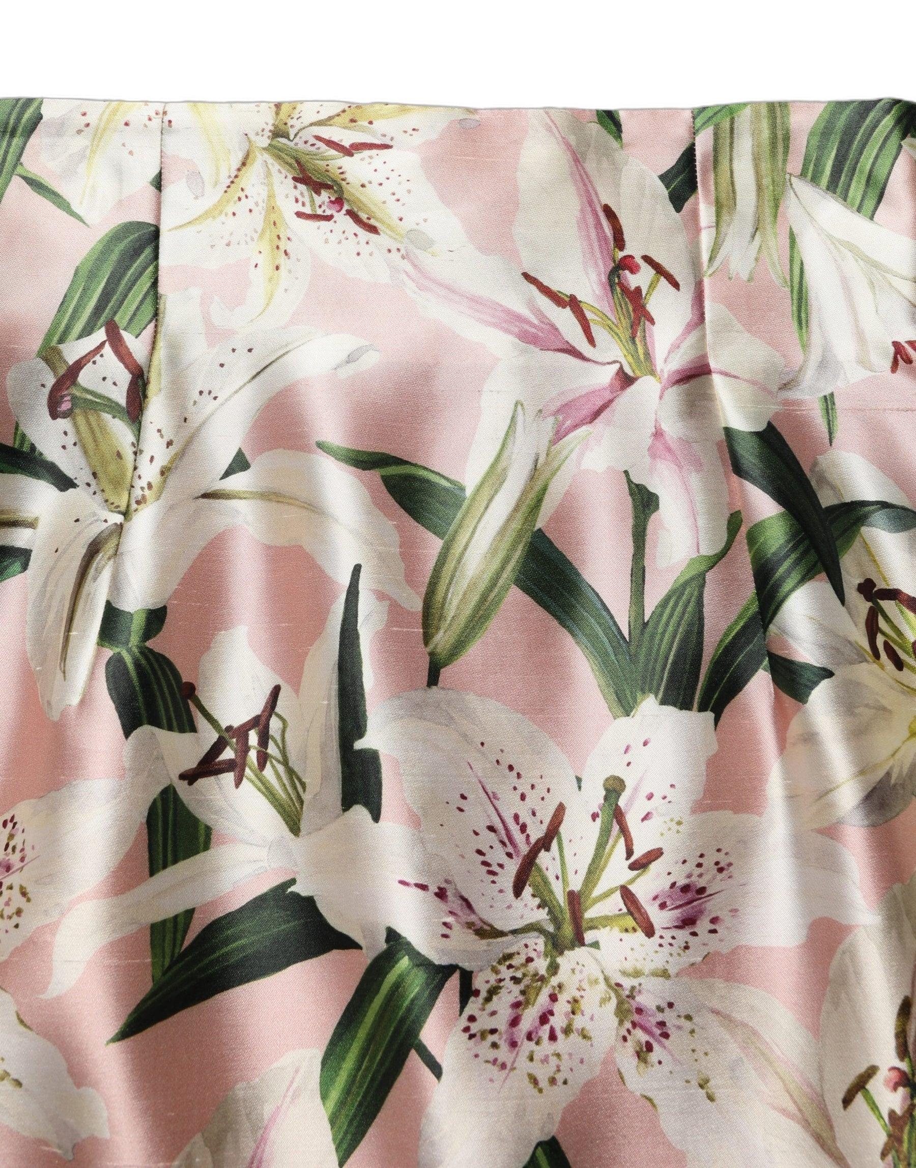 Dolce & Gabbana Pink Lilium High Waist Knee Length Skirt | Regal Royce