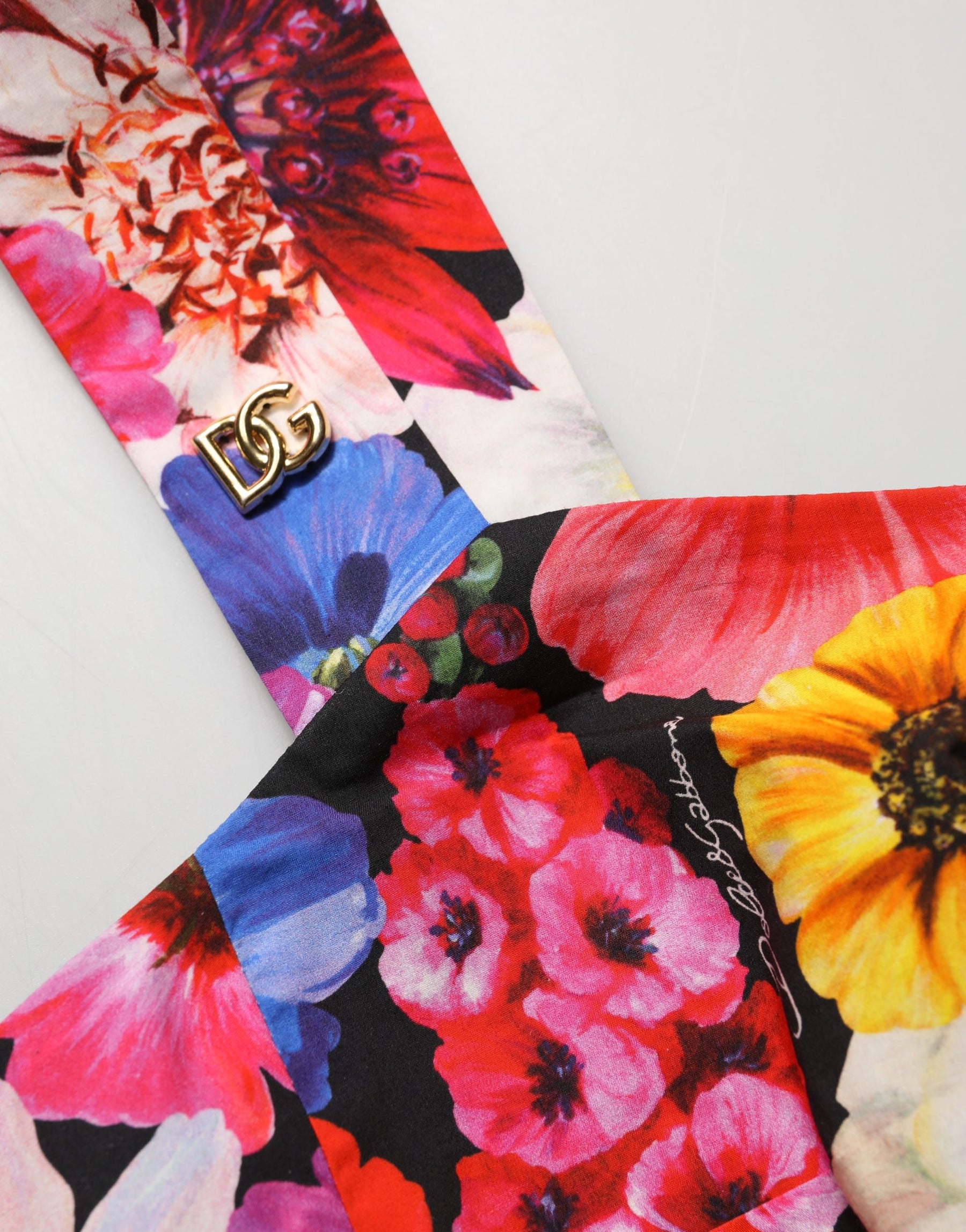 Dolce & Gabbana Multicolor Floral Cropped Bustier Tank Top | Regal Royce
