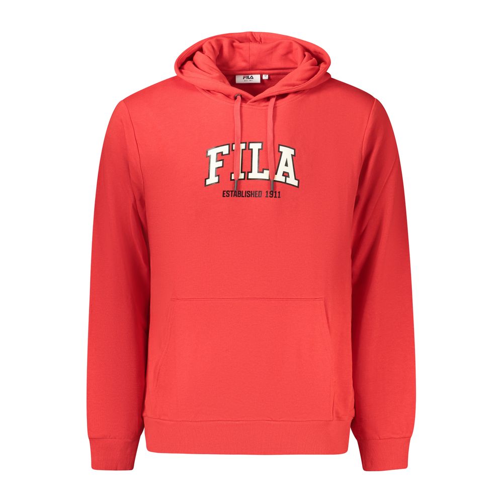 Fila Red Cotton Men's Hoodie | Regal Royce