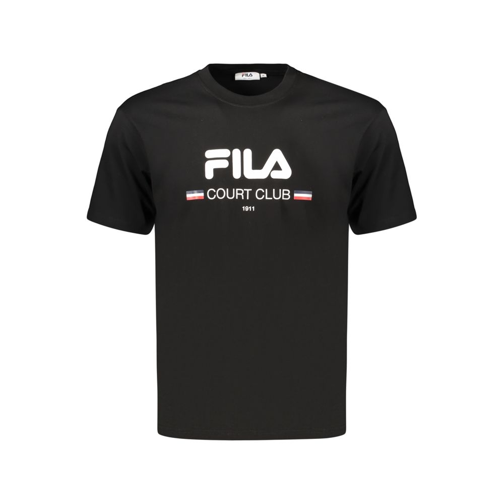 Fila Black Cotton Men's T-Shirt | Regal Royce