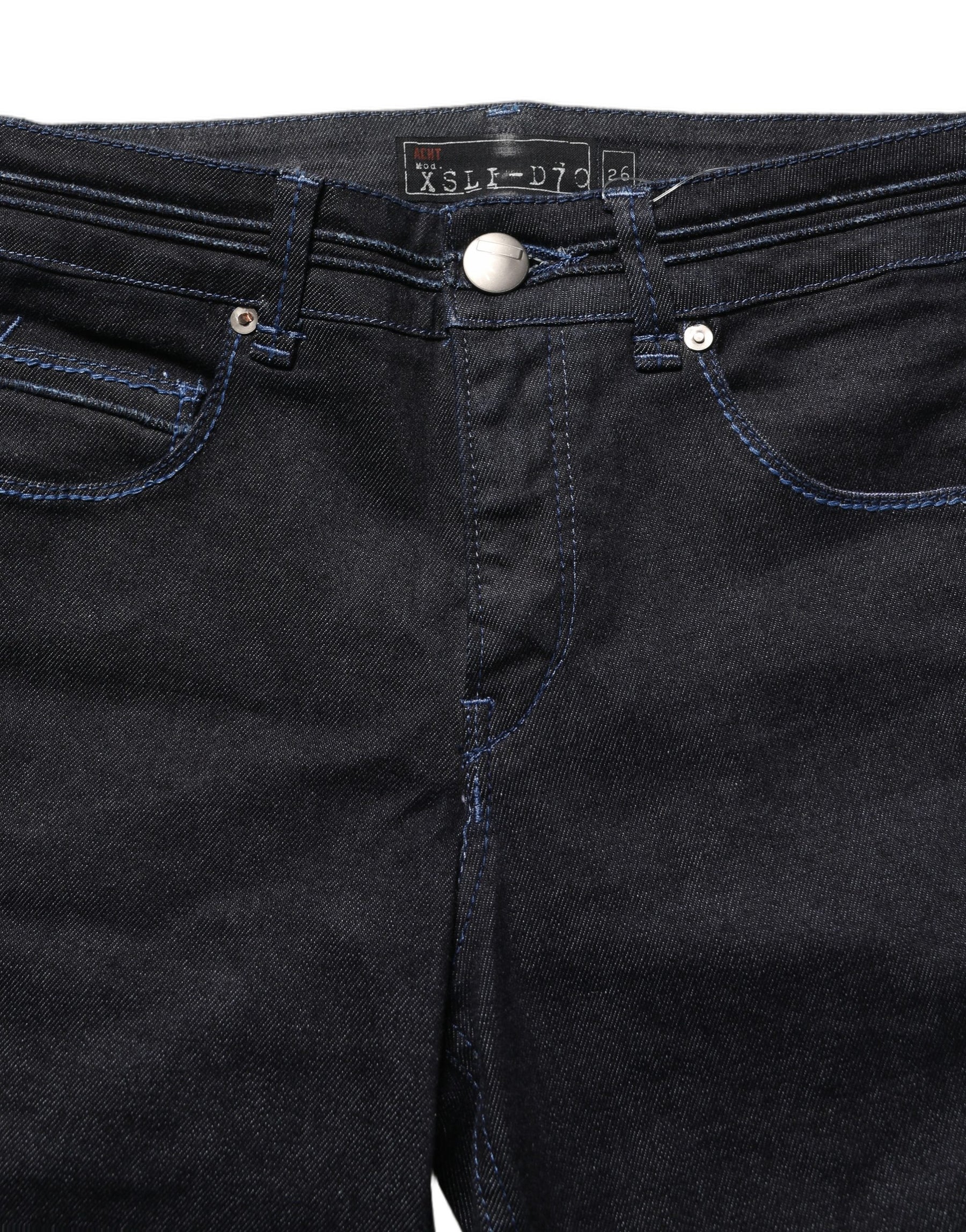 Acht Black Cotton Stretch HighWaist Skinny Denim Trouser Jeans | Regal Royce