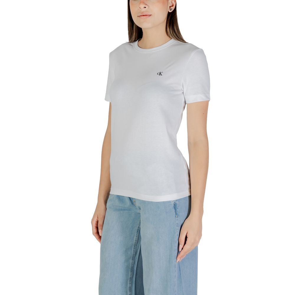 Calvin Klein Jeans White Cotton T-Shirt | Regal Royce