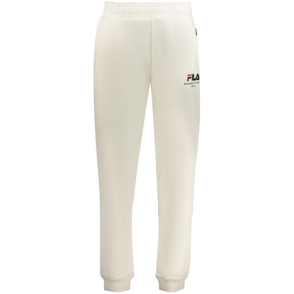 Fila White Cotton Men's Trousers | Regal Royce