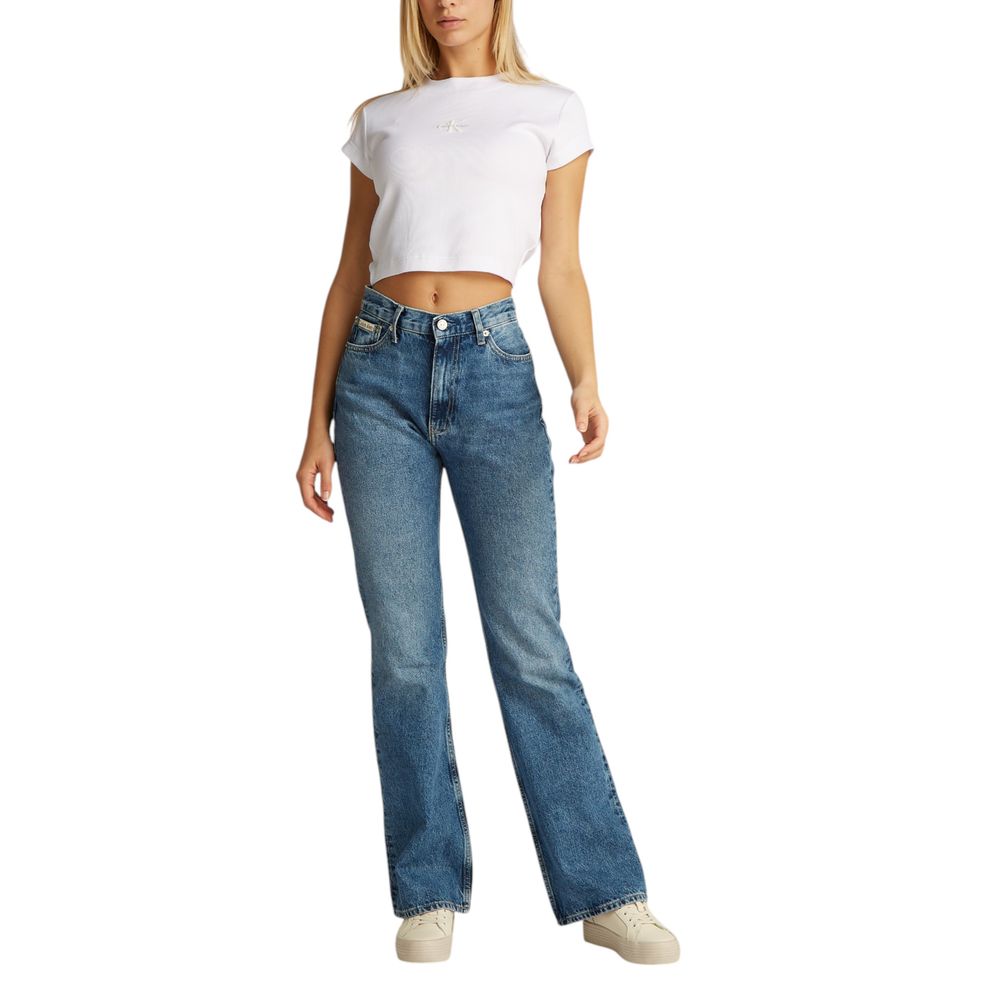 Calvin Klein Jeans White Cotton T-Shirt | Regal Royce