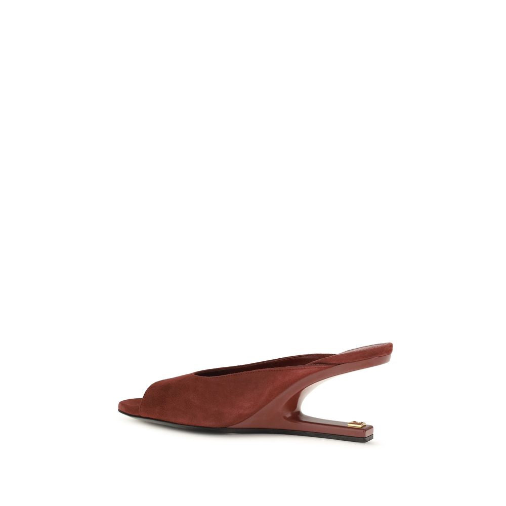 Balmain Bordeaux Goatskin Mules | Regal Royce