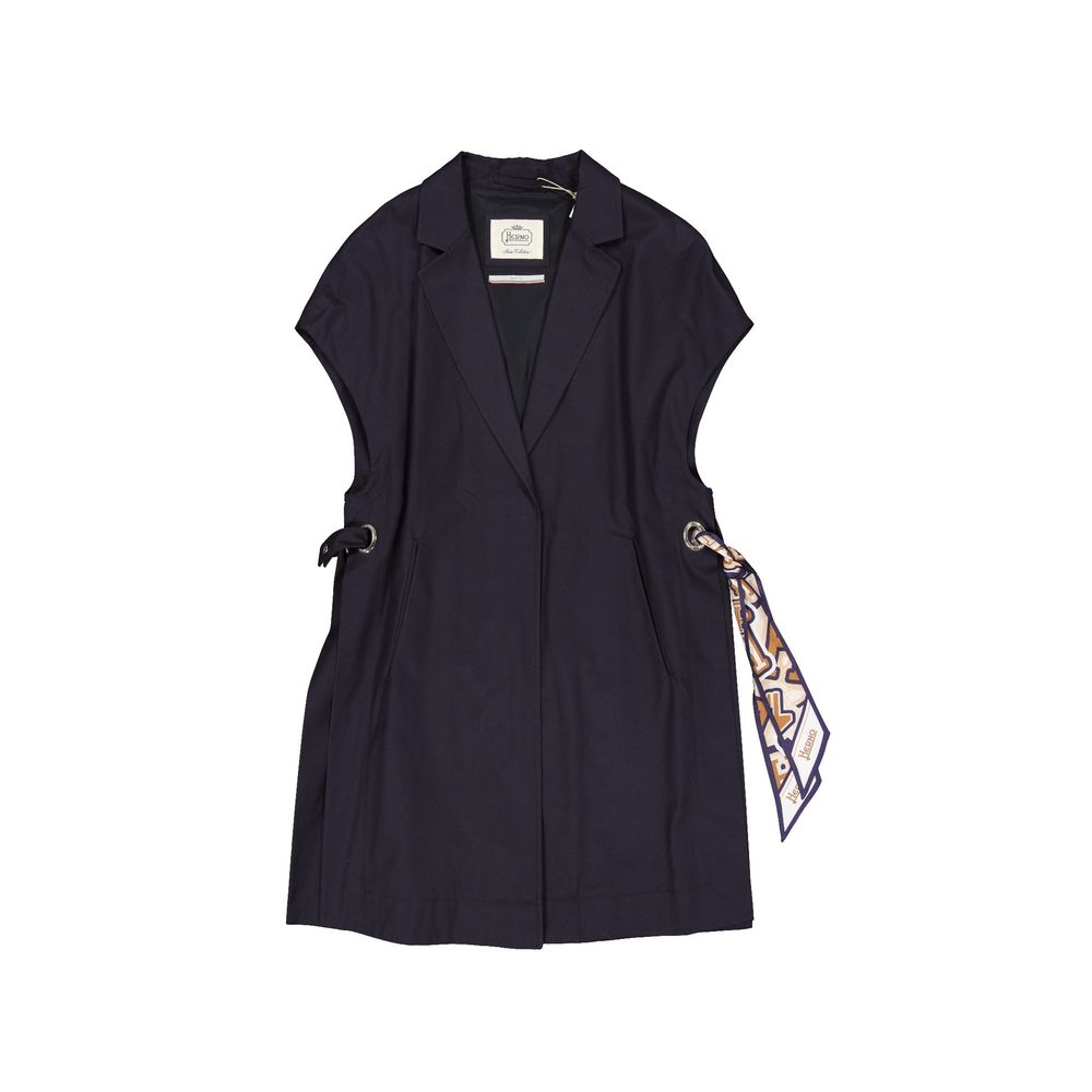 Herno Blue Cotton Coat | Regal Royce