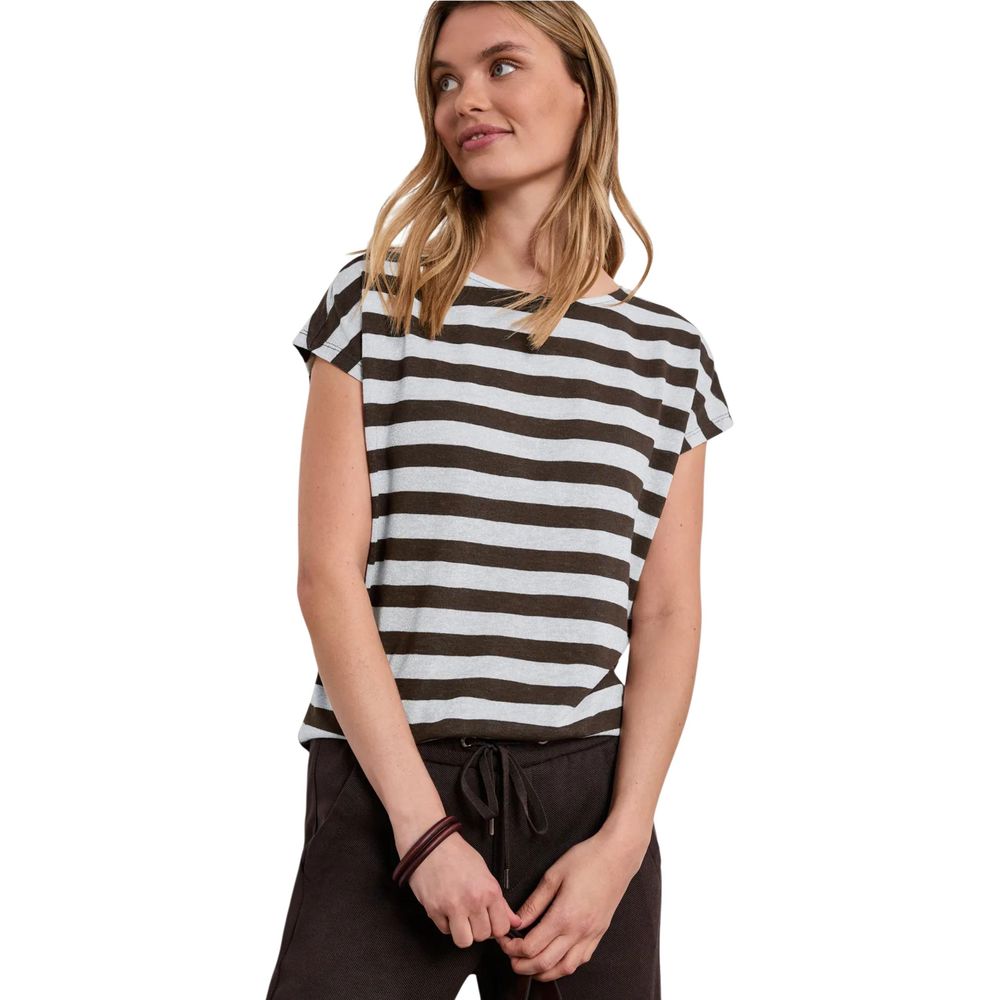 Street One Brown Polyester T-Shirt | Regal Royce