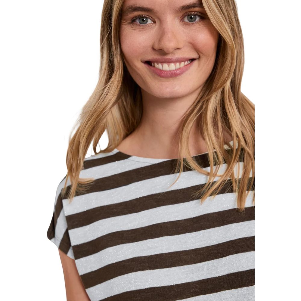 Street One Brown Polyester T-Shirt | Regal Royce