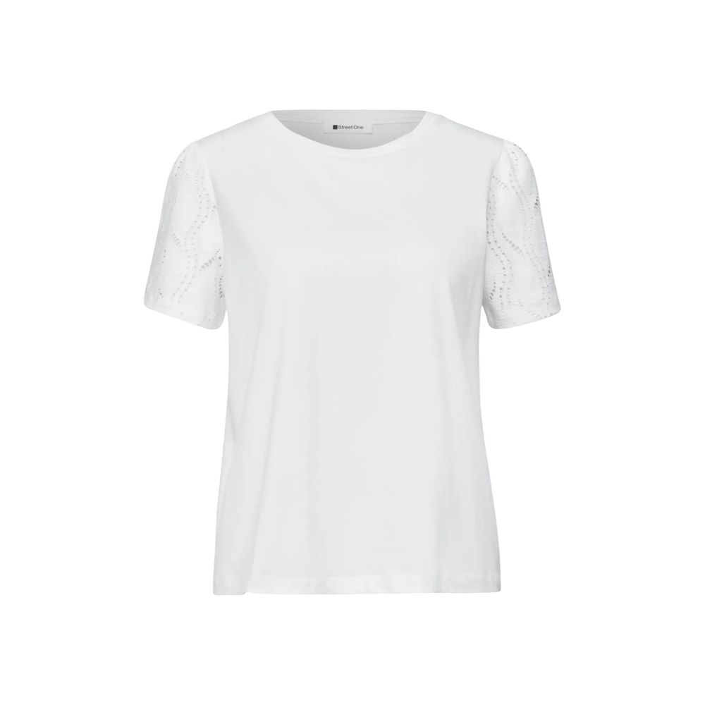 Street One Cream Cotton T-Shirt | Regal Royce