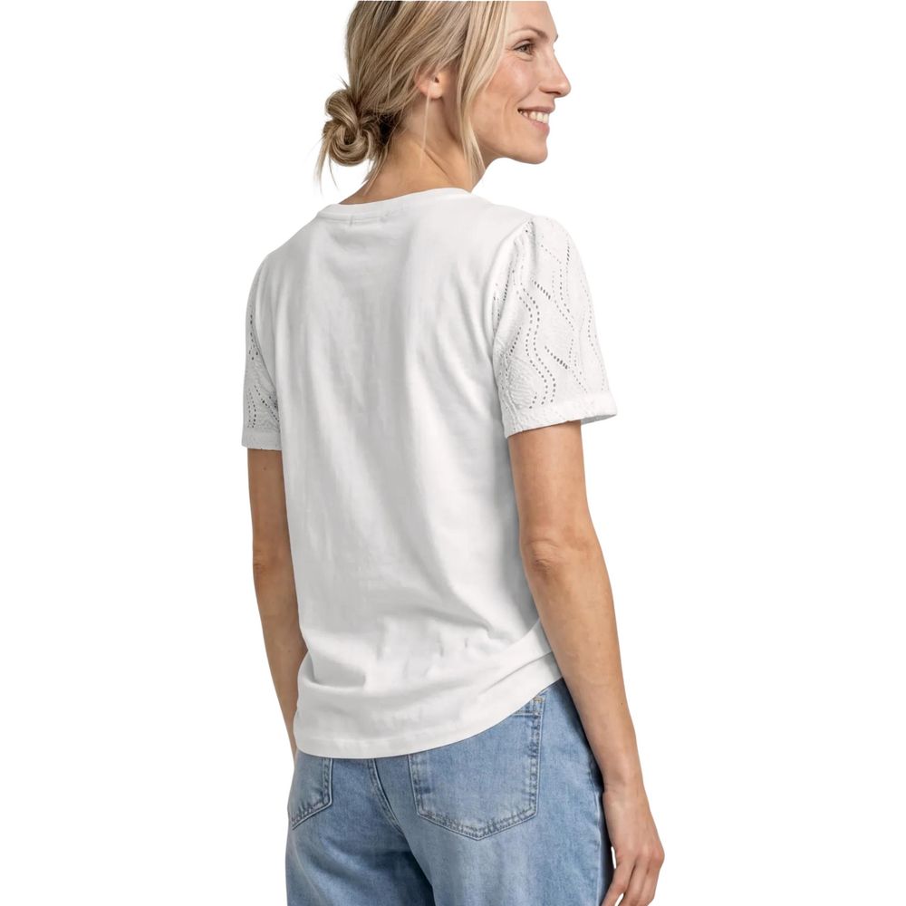 Street One Cream Cotton T-Shirt | Regal Royce