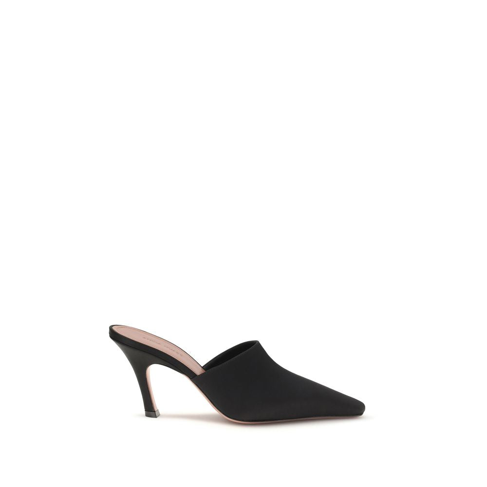 Amina Muaddi Black Silk Sandals | Regal Royce