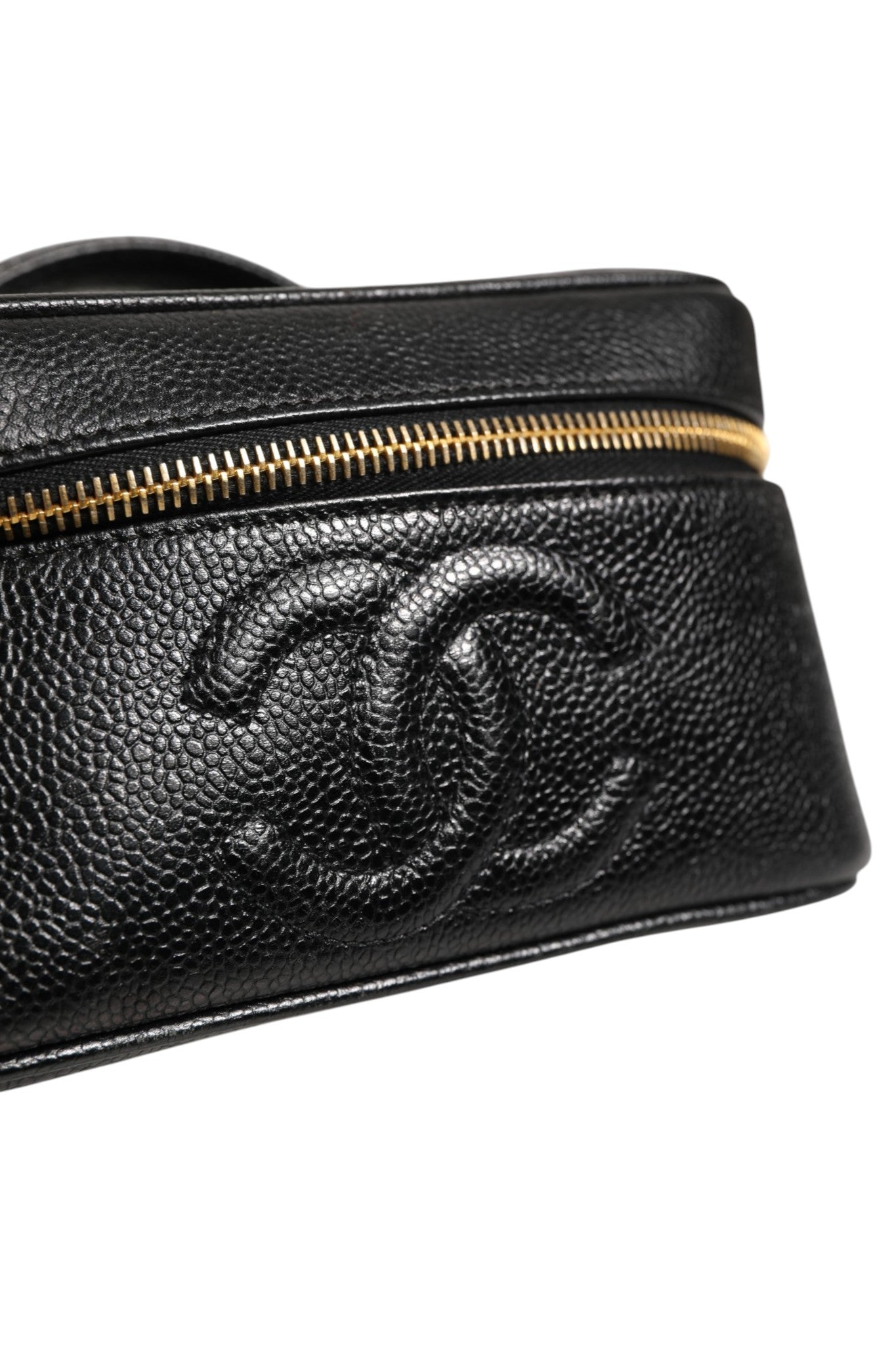 Chanel Black and gold makeup bag | Regal Royce